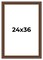 Traditional Brown Picture Frame - UV Acrylic, Foam Board Backing, Hanging Hardware